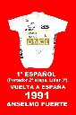 1º ESPAÑOL VUELTA A ESPAÑA 1991 ANSELMO FUERTE(2ª y 3ª etapas)